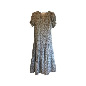 Light Blue Floral Midi Dress